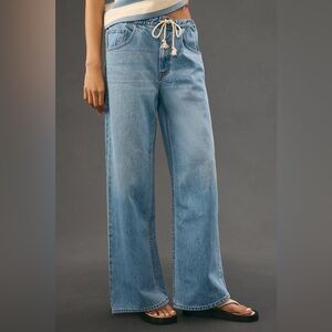 MOTHER SNACKS! The Drawn Fun Dip Nerdy Wide-Leg Baggy Jeans Size 25 FLSE Like It